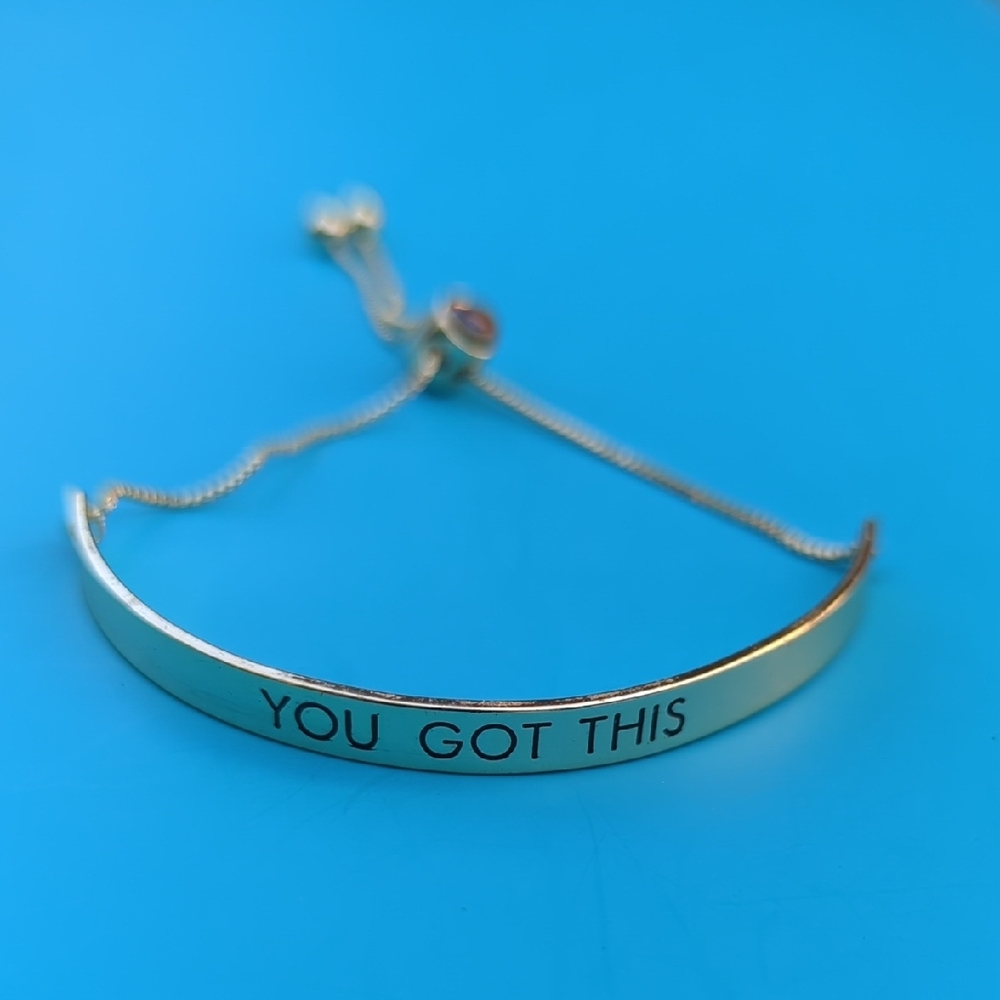 Inspirational Gold Tone Bracelet